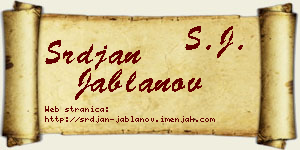 Srđan Jablanov vizit kartica